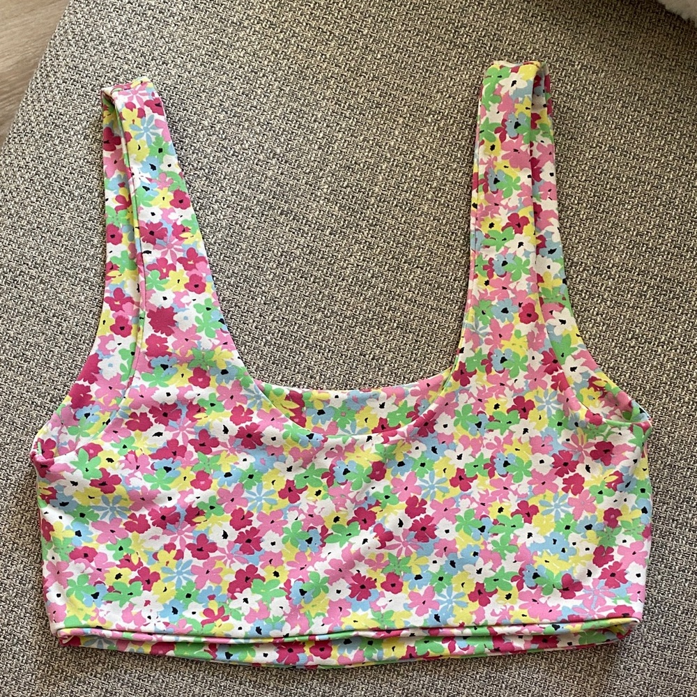 Zara Multicolor Floral Crop Top - Picture 2 of 3